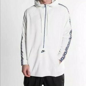 nike half zip taped hoodie
